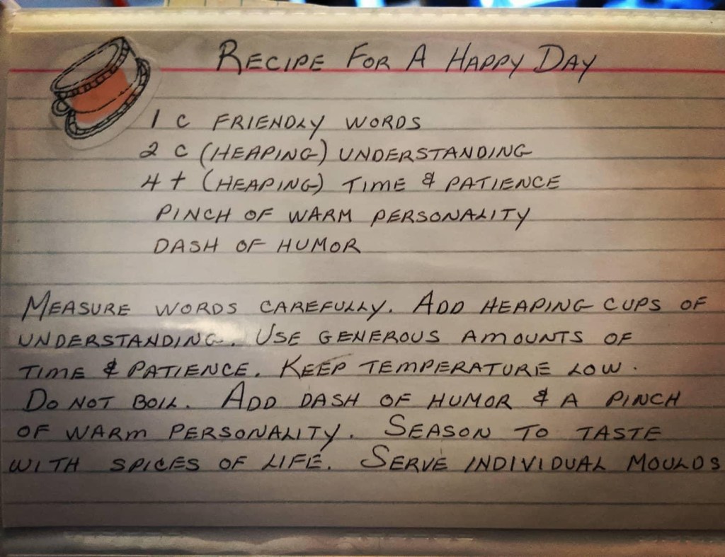 Recipe for a Happy&nbsp;Day…